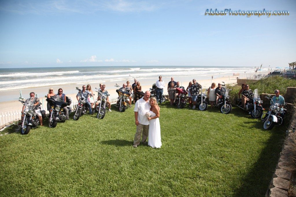 Destination Florida beach elopement weddings for bikers